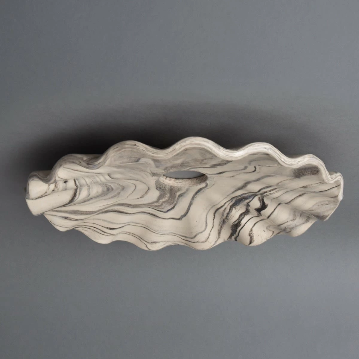 Kapok White And Black Marble Ceramic Lamp Shade 10.6" 5 Kapok White And Black Marble Ceramic Lamp Shade 10.6" - Image 3