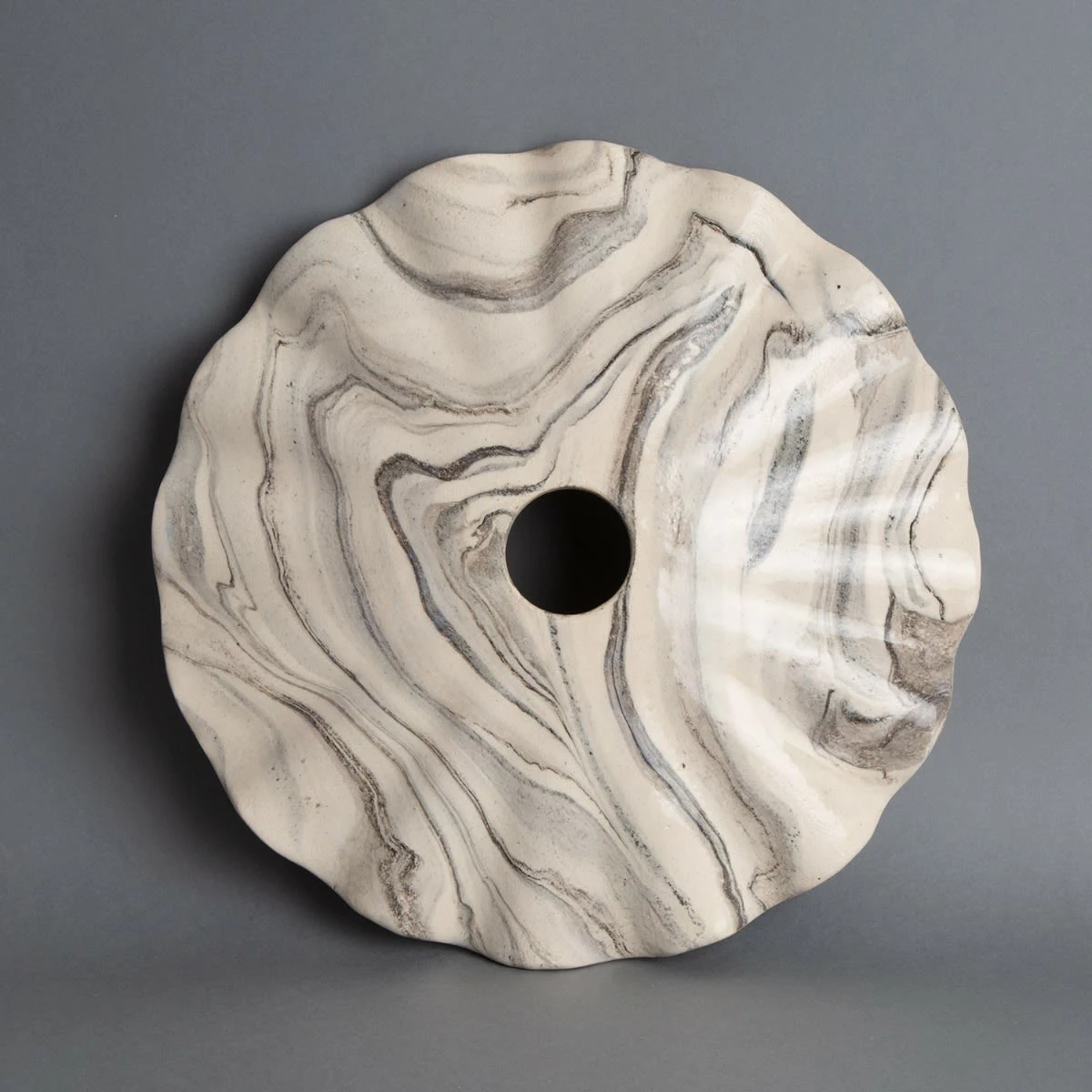 Kapok White And Black Marble Ceramic Lamp Shade 10.6" 6 Kapok White And Black Marble Ceramic Lamp Shade 10.6" - Image 4