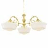 Clones 1920's Schoolhouse Three-Arm Chandelier -Home-Lighting Sale mlf006polbrs 1