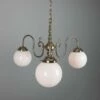 Eldron Traditional Chandelier With Opal Globes, Three-Arm -Home-Lighting Sale mlf014antbrs