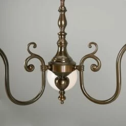 Eldron Traditional Chandelier With Opal Globes, Three-Arm -Home-Lighting Sale mlf014antbrs 5