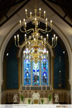 Flemish Candle-Style Brass Three-Tier Chandelier, 32-Light 24 Flemish Candle-Style Brass Three-Tier Chandelier, 32-Light -Home-Lighting Sale mlf019 flemish large three tier chandelier 32 arm 2