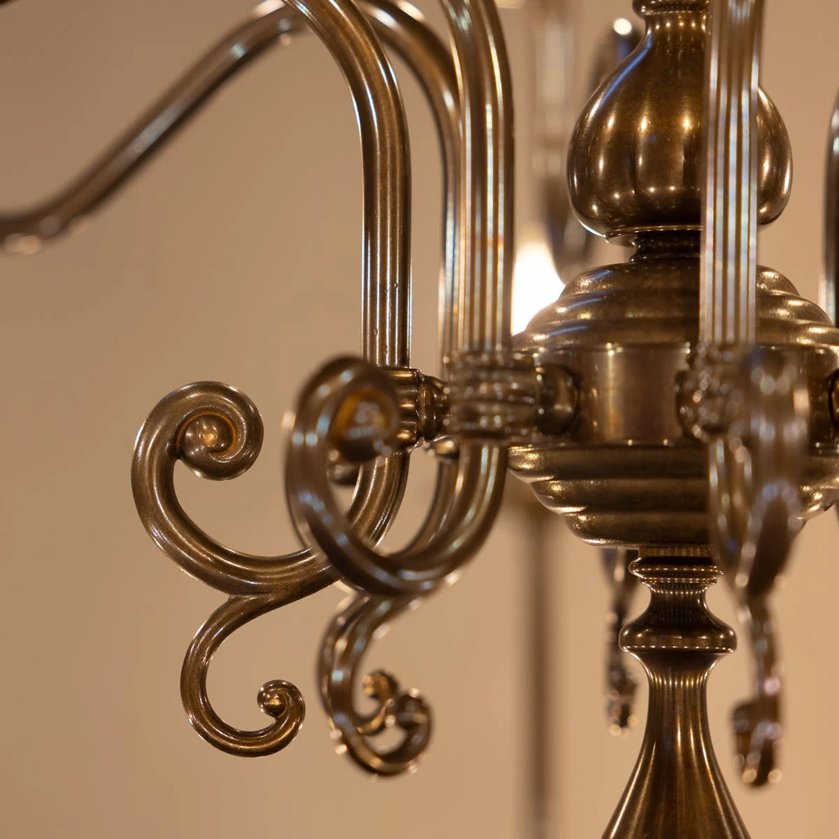 Flemish Candle-Style Brass Three-Tier Chandelier, 32-Light 7 Flemish Candle-Style Brass Three-Tier Chandelier, 32-Light - Image 5