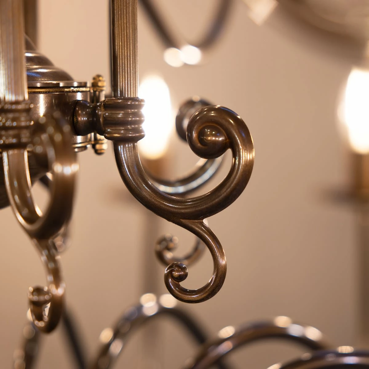 Flemish Candle-Style Brass Three-Tier Chandelier, 32-Light 9 Flemish Candle-Style Brass Three-Tier Chandelier, 32-Light - Image 7