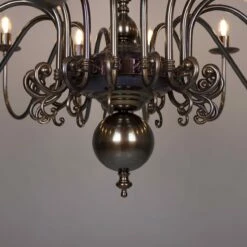 Flemish Candle-Style Brass Three-Tier Chandelier, 32-Light 23 Flemish Candle-Style Brass Three-Tier Chandelier, 32-Light -Home-Lighting Sale mlf019antbrs 6