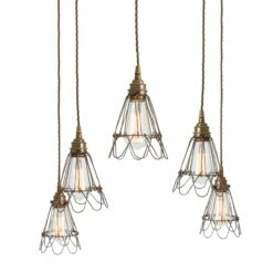 Praia Cage Pendant Cluster, Five Light -Home-Lighting Sale mlf177antbrs 3