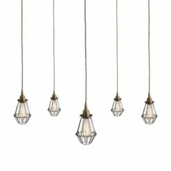 Praia Cage Pendant Cluster, Five Light -Home-Lighting Sale mlf177antbrs 5