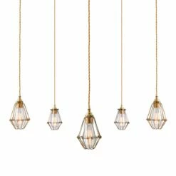 Praia Cage Pendant Cluster, Five Light -Home-Lighting Sale mlf177gldznk