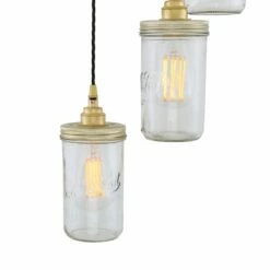 Jam Jar Pendant Cluster, Five Light 14 Jam Jar Pendant Cluster, Five Light -Home-Lighting Sale mlf182satbrs 1