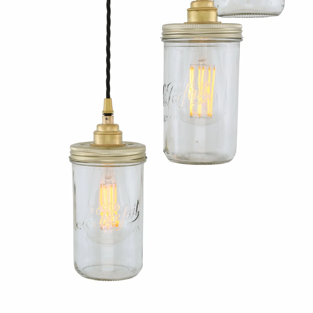 Jam Jar Pendant Cluster, Five Light 5 Jam Jar Pendant Cluster, Five Light - Image 3