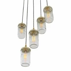 Jam Jar Pendant Cluster, Five Light 13 Jam Jar Pendant Cluster, Five Light -Home-Lighting Sale mlf182satbrs 3