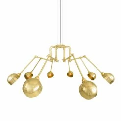 San Jose Eight-Arm Brass Chandelier
