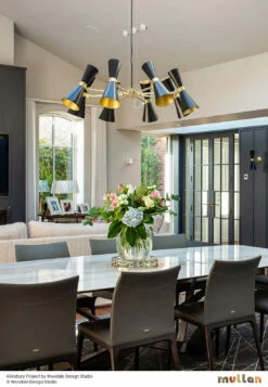 Cairo Mid-Century Chandelier, Eight-Arm -Home-Lighting Sale mlf187 ailesbury project woodale design studio 2