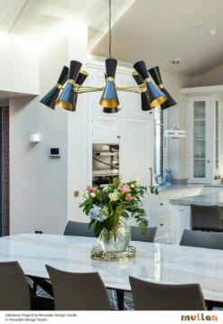 Cairo Mid-Century Chandelier, Eight-Arm -Home-Lighting Sale mlf187 ailesbury project woodale design studio 3