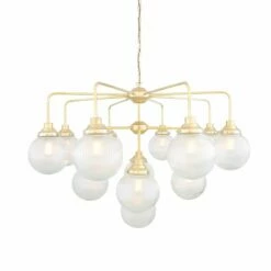 Rome Mid-Century Three-Tier Globe Chandelier, 13-Light -Home-Lighting Sale mlf191gl155