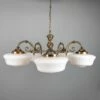 Clones 1920's Schoolhouse Chandelier, Five-Arm -Home-Lighting Sale mlf200antbrs