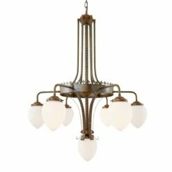 Killarney Six-Arm Church Chandelier, Seven Light -Home-Lighting Sale mlf208antbrs