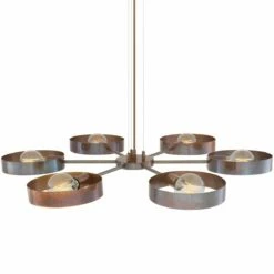 Fossa Modern Industrial Chandelier, Six-Arm -Home-Lighting Sale mlf294antbrs