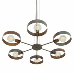 Fossa Modern Industrial Chandelier, Six-Arm -Home-Lighting Sale mlf294antbrs 3