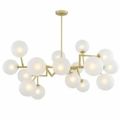 Athens Glass Globe Chandelier, 18 Light