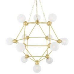 Helena Modern Glass Ball Chandelier -Home-Lighting Sale mlf299satbrsfr 1