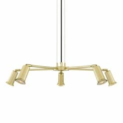 Jasper Contemporary Chandelier, Five-Arm -Home-Lighting Sale mlf308polbrs 7