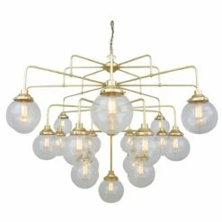 Rome Mid-Century Four-Tier Globe Chandelier, 21-Light -Home-Lighting Sale mlf317polbrscl