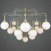 Rome Mid-Century Four-Tier Globe Chandelier, 21-Light