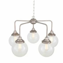 Rome Mid-Century Single Tier Globe Chandelier, Five-Light -Home-Lighting Sale mlf318cl 4