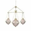 Blaenau Holophane Glass Chandelier, Three-Arm -Home-Lighting Sale mlf320polbrs