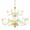 Flemish Candle-Style Brass Two-Tier Chandelier, 20-Light -Home-Lighting Sale mlf323