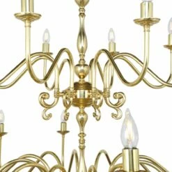 Flemish Candle-Style Brass Two-Tier Chandelier, 20-Light -Home-Lighting Sale mlf323 3