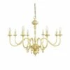 Flemish Candle-Style Brass Single Tier Chandelier, Eight-Light 1 Flemish Candle-Style Brass Single Tier Chandelier, Eight-Light -Home-Lighting Sale mlf324