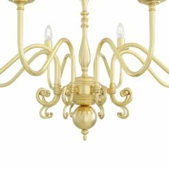 Flemish Candle-Style Brass Single Tier Chandelier, Eight-Light 15 Flemish Candle-Style Brass Single Tier Chandelier, Eight-Light -Home-Lighting Sale mlf324 1