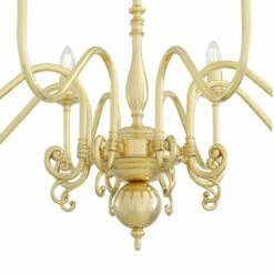 Flemish Candle-Style Brass Single Tier Chandelier, Eight-Light 16 Flemish Candle-Style Brass Single Tier Chandelier, Eight-Light -Home-Lighting Sale mlf324 3