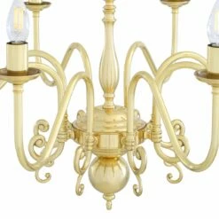 Flemish Candle-Style Brass Single Tier Chandelier, Eight-Light 17 Flemish Candle-Style Brass Single Tier Chandelier, Eight-Light -Home-Lighting Sale mlf324 9