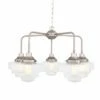 Siena Art Deco Single Tier Brass Chandelier, Five-Light -Home-Lighting Sale mlf331antslv