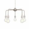 Pisa Single Tier Bare Bulb Brass Chandelier, Five-Light -Home-Lighting Sale mlf332antslv