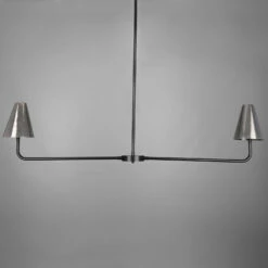 Riverton Black / Brass Minimalist Island Chandelier -Home-Lighting Sale mlf335antslv