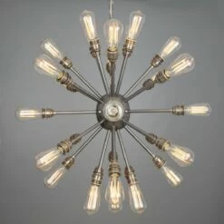 Sapporo Brass Sputnik Chandelier, 29-Arm