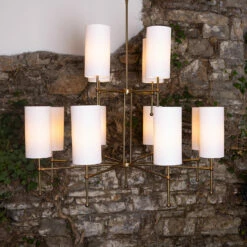 Arizona Modern Brass Two-Tier Chandelier, 12-Arm -Home-Lighting Sale mlf342antbrs