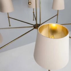 California Modern Brass Two-Tier Chandelier, 12-Arm -Home-Lighting Sale mlf344antbrs 13