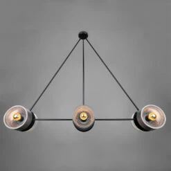 Eclipse Brass And Holophane Glass Dish Chandelier -Home-Lighting Sale mlf346pcmbk 2