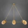 Eclipse Brass And Holophane Glass Dish Chandelier -Home-Lighting Sale mlf346satbrs