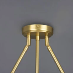 Eclipse Brass And Holophane Glass Dish Chandelier -Home-Lighting Sale mlf346satbrs 3