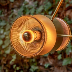 Eclipse Brass And Holophane Glass Dish Chandelier -Home-Lighting Sale mlf346satbrs 8