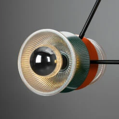 Eclipse Multicoloured Holophane Glass Dish Chandelier -Home-Lighting Sale mlf348pcmbk 9