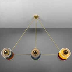 Eclipse Multicoloured Holophane Glass Dish Chandelier -Home-Lighting Sale mlf348satbrs 1