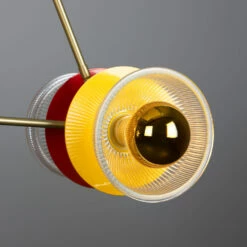 Eclipse Multicoloured Holophane Glass Dish Chandelier -Home-Lighting Sale mlf348satbrs 3