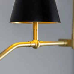 Salvador Island Bar Chandelier With Brass Shades -Home-Lighting Sale mlf349satbrs 9